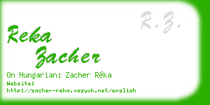 reka zacher business card